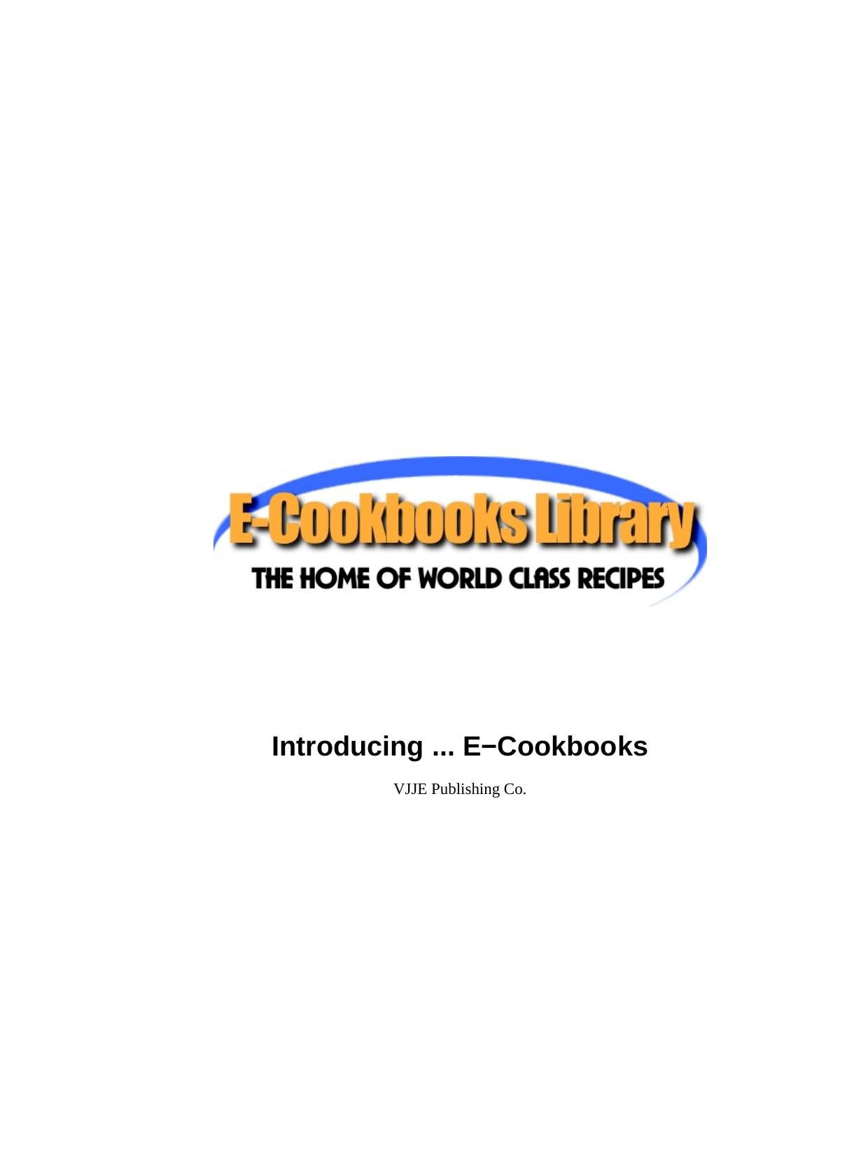 Introducing ... E-Cookbooks by Cookbooks