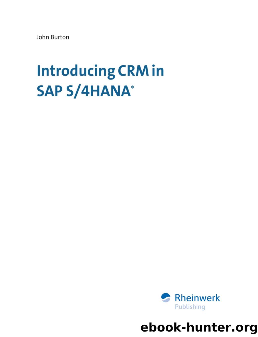 Introducing CRM in SAP S4HANA by Unknown