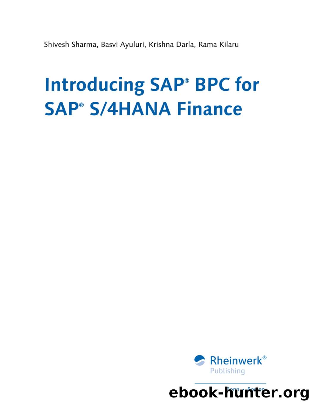 Introducing SAP BPC for SAP S4HANA Finance by Unknown