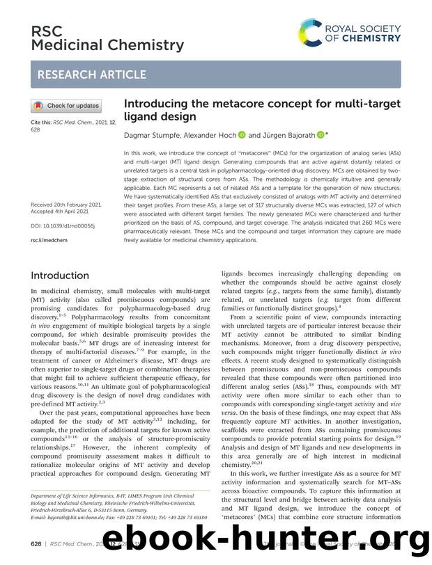Introducing the metacore concept for multi-target ligand design by Dagmar Stumpfe & Alexander Hoch & Jürgen Bajorath