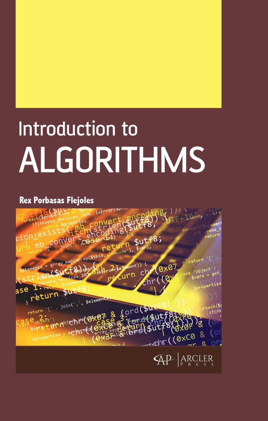 Introduction To Algorithms by Flejoles Rex Porbasas;