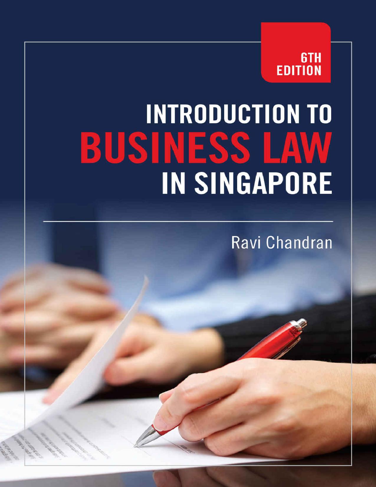 Introduction To Business Law In Singapore by Ravi Chandran