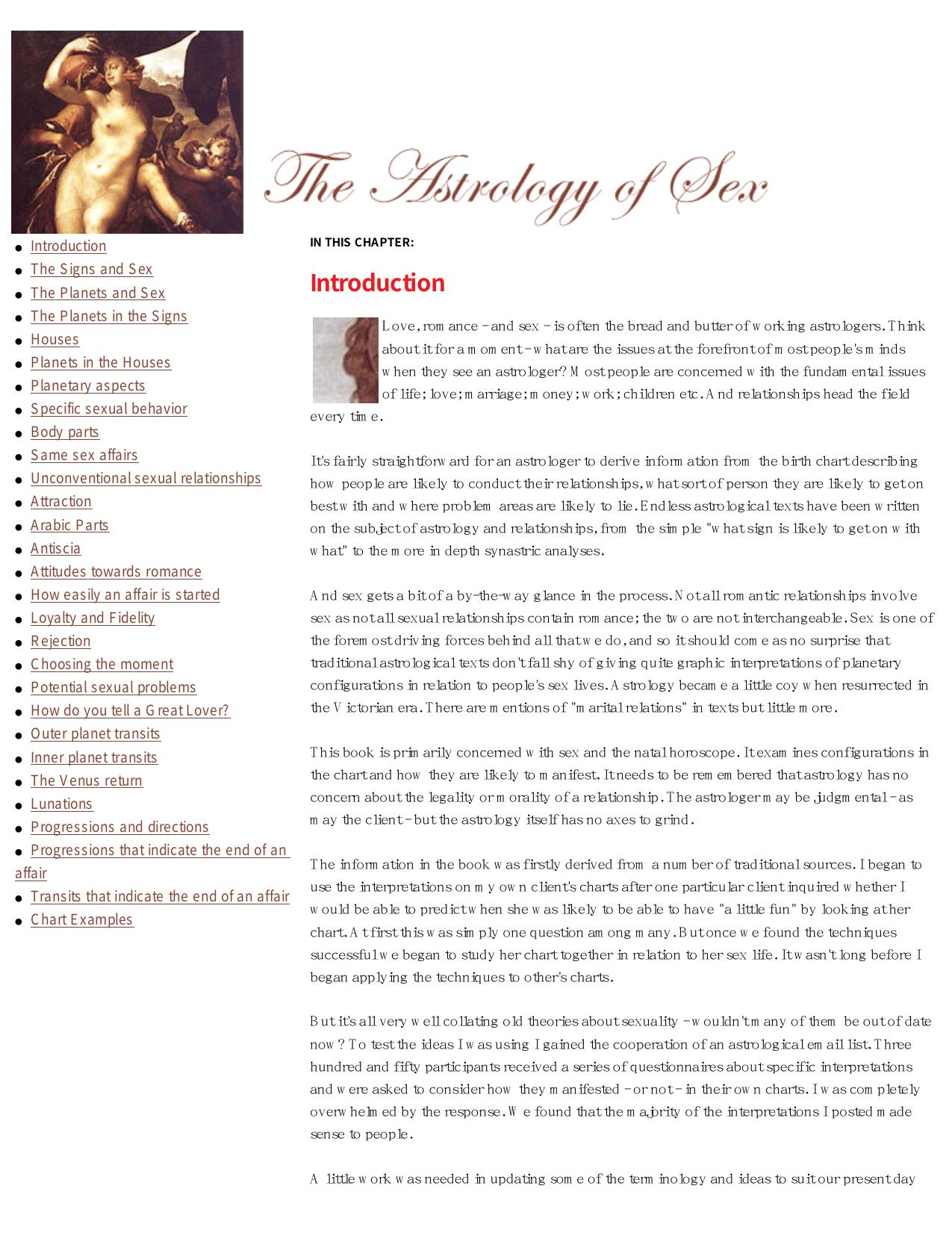 Introduction by The Astrology of Sex