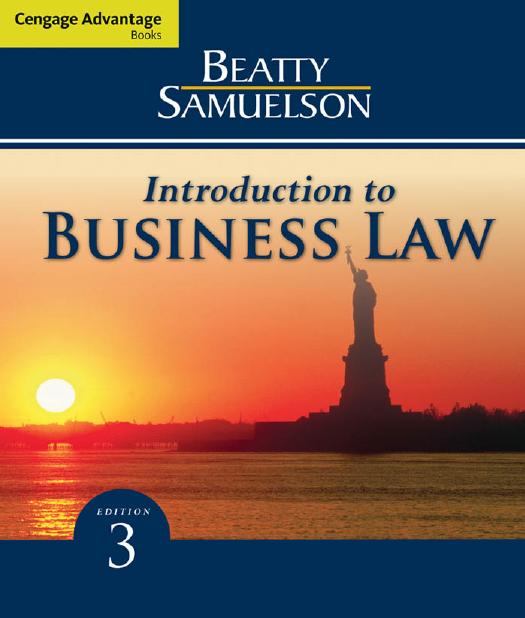 Introduction to Business Law, 3rd Edition by Jeffrey F. Beatty