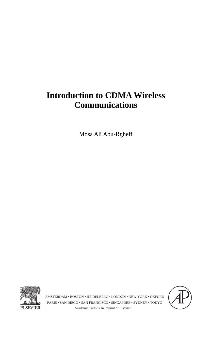 Introduction to CDMA wireless communications by Mosa Ali Abu-Rgheff