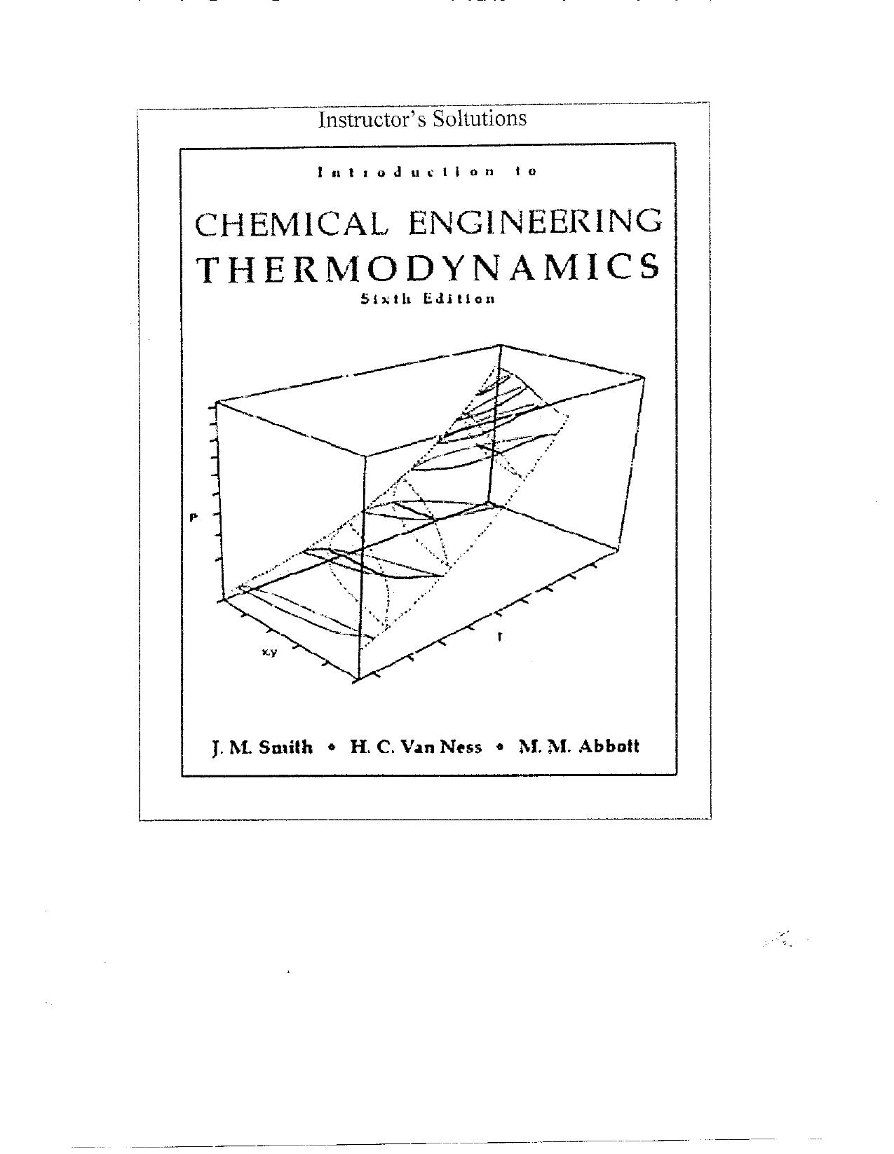 Introduction to Chemical Engineering Thermodynamics, 6th Ed,solution manual by Unknown