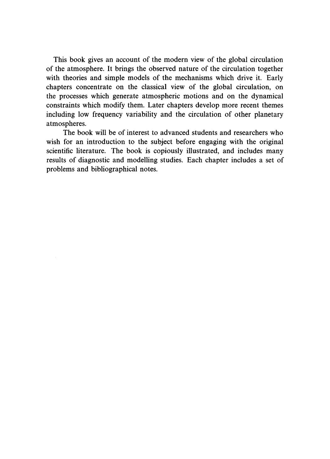 Introduction to Circulating Atmospheres by I. N. James