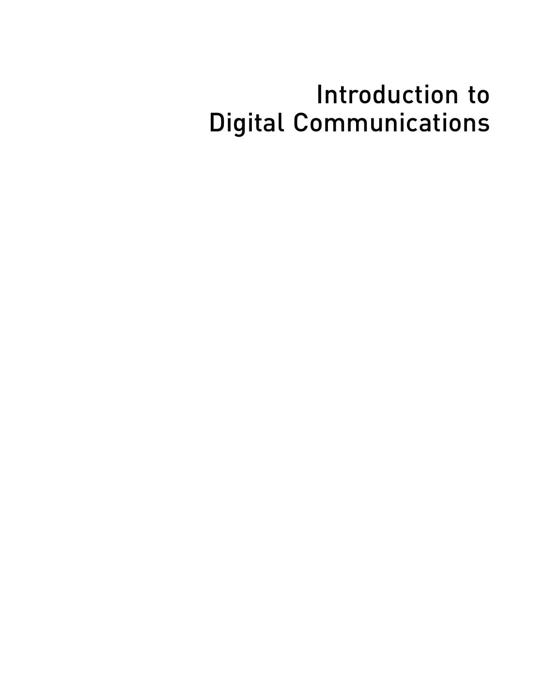 Introduction to Digital Communications [2015] by 4<8=8AB@0B>@