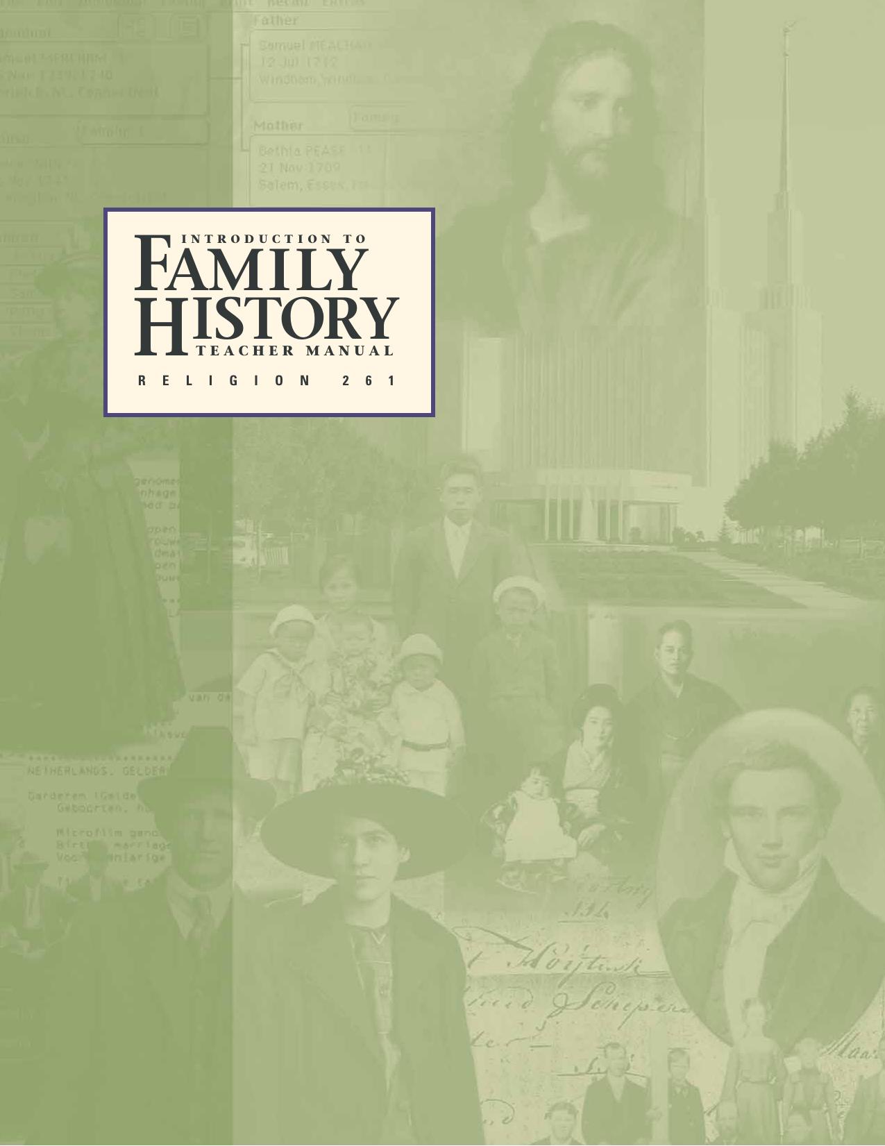Introduction to Family History Teacher Manual by Unknown