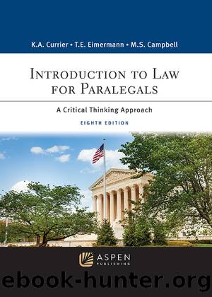 Introduction to Law for Paralegals by unknow
