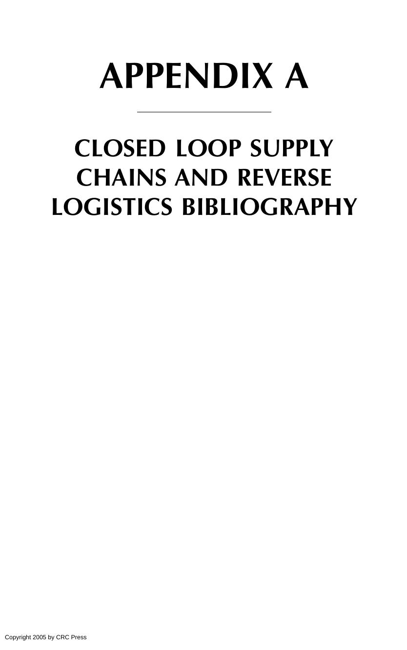 Introduction to Management of Reverse Logistics and Closed Loop Supply Chain Processes by Donald F. Blumberg