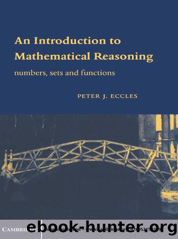 Introduction to Mathematical Reasoning (9781139633581) by Eccles Peter J