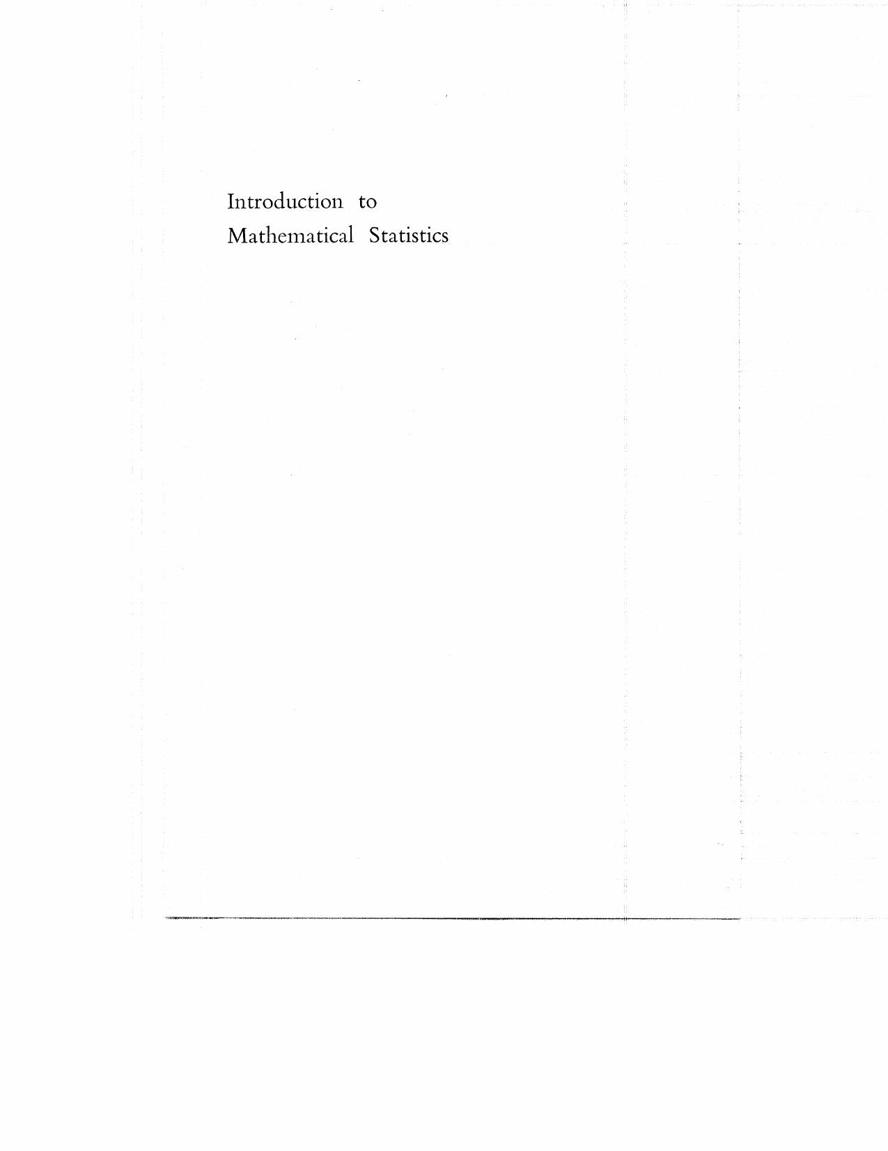 Introduction to Mathematical Statistics-Hoel-6e by Unknown