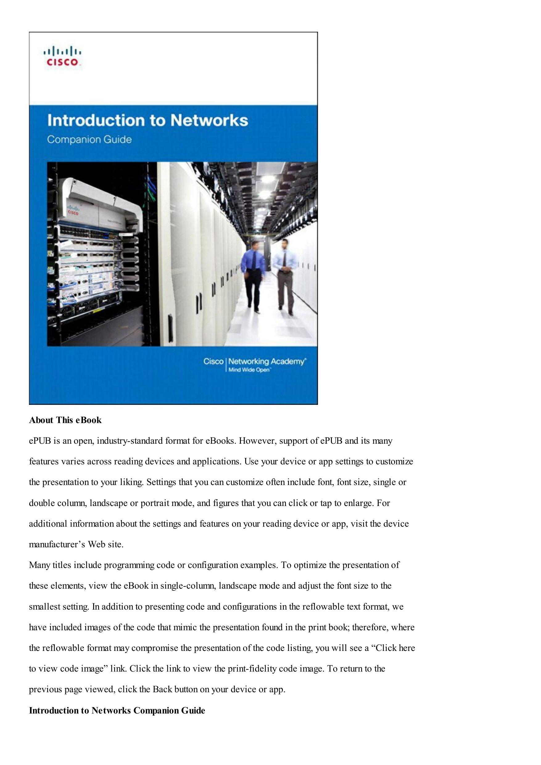 Introduction to Networks Companion Guide by Cisco Networking Academy