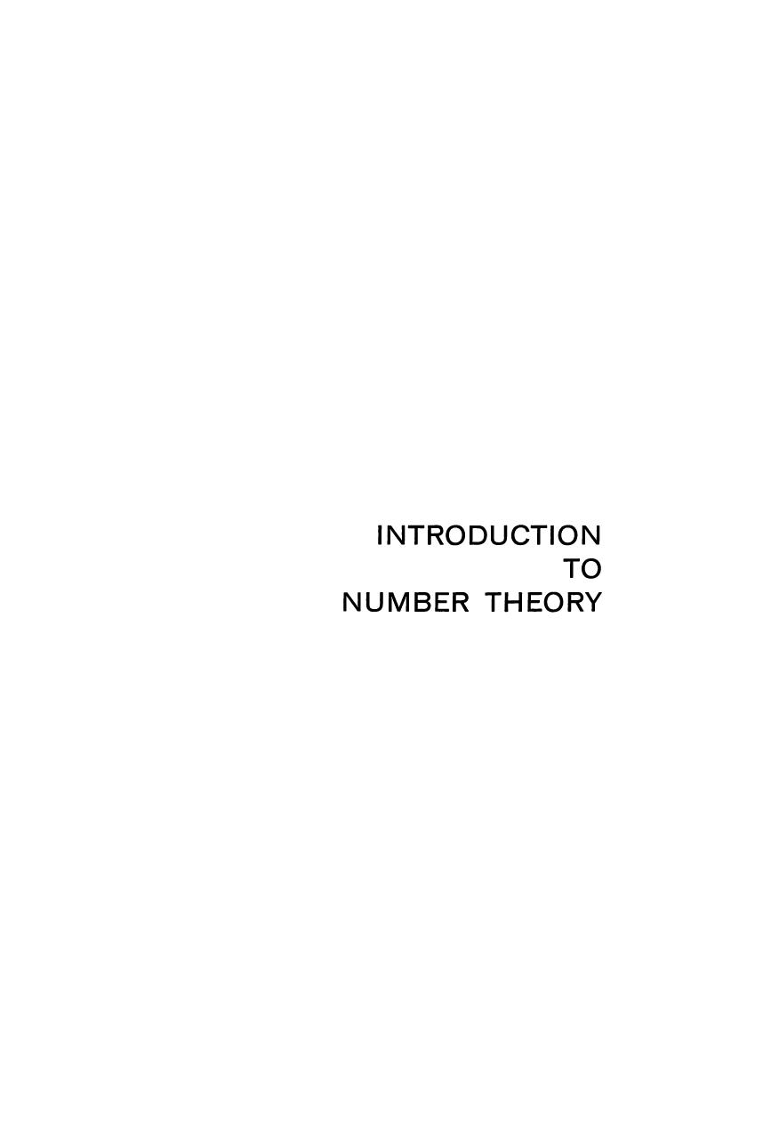 Introduction to Number Theory [bad scan] by William W. Adams Larry Joel Goldstein