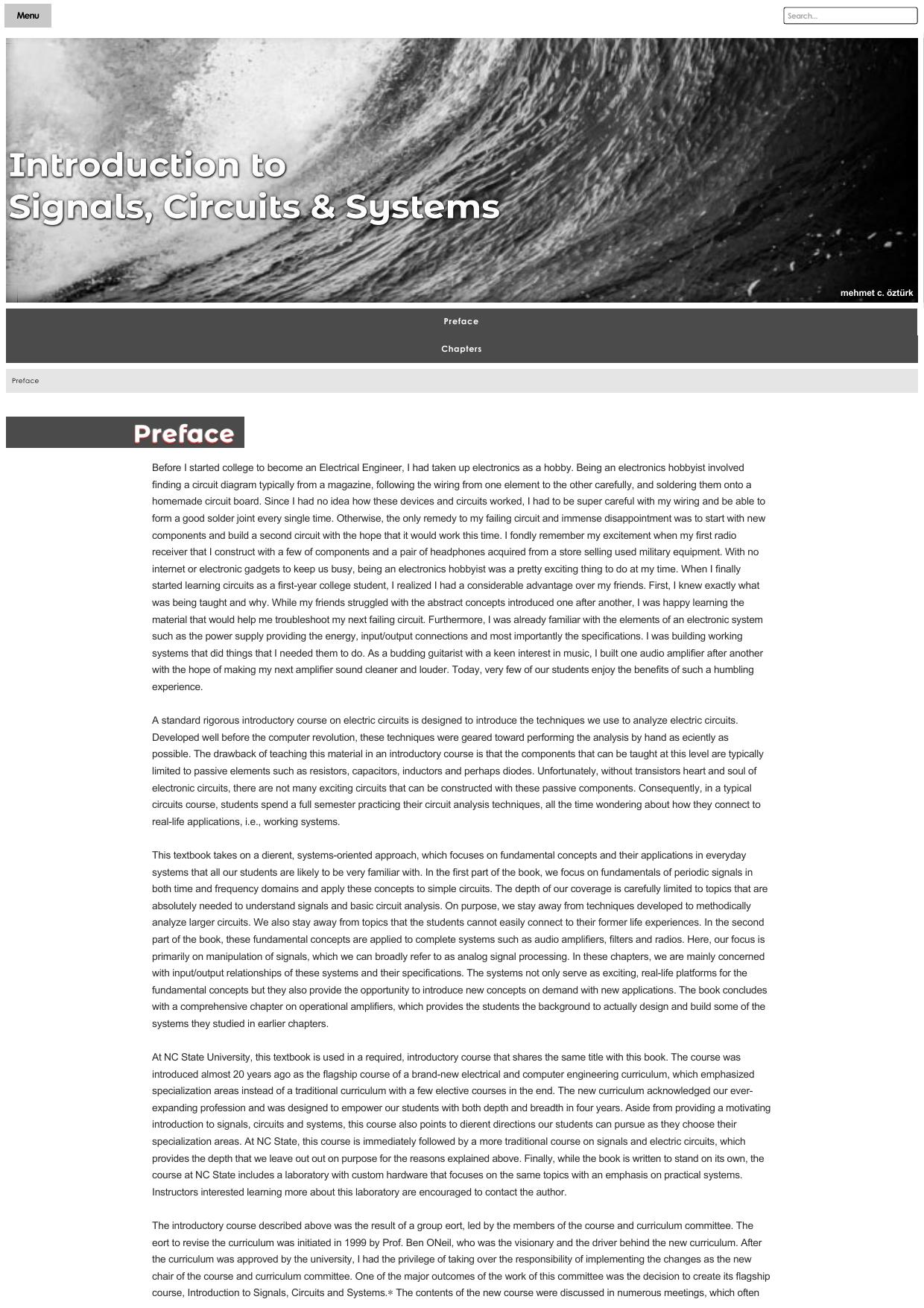 Introduction to Signals, Circuits and Systems by Mehmet C. Ozturk