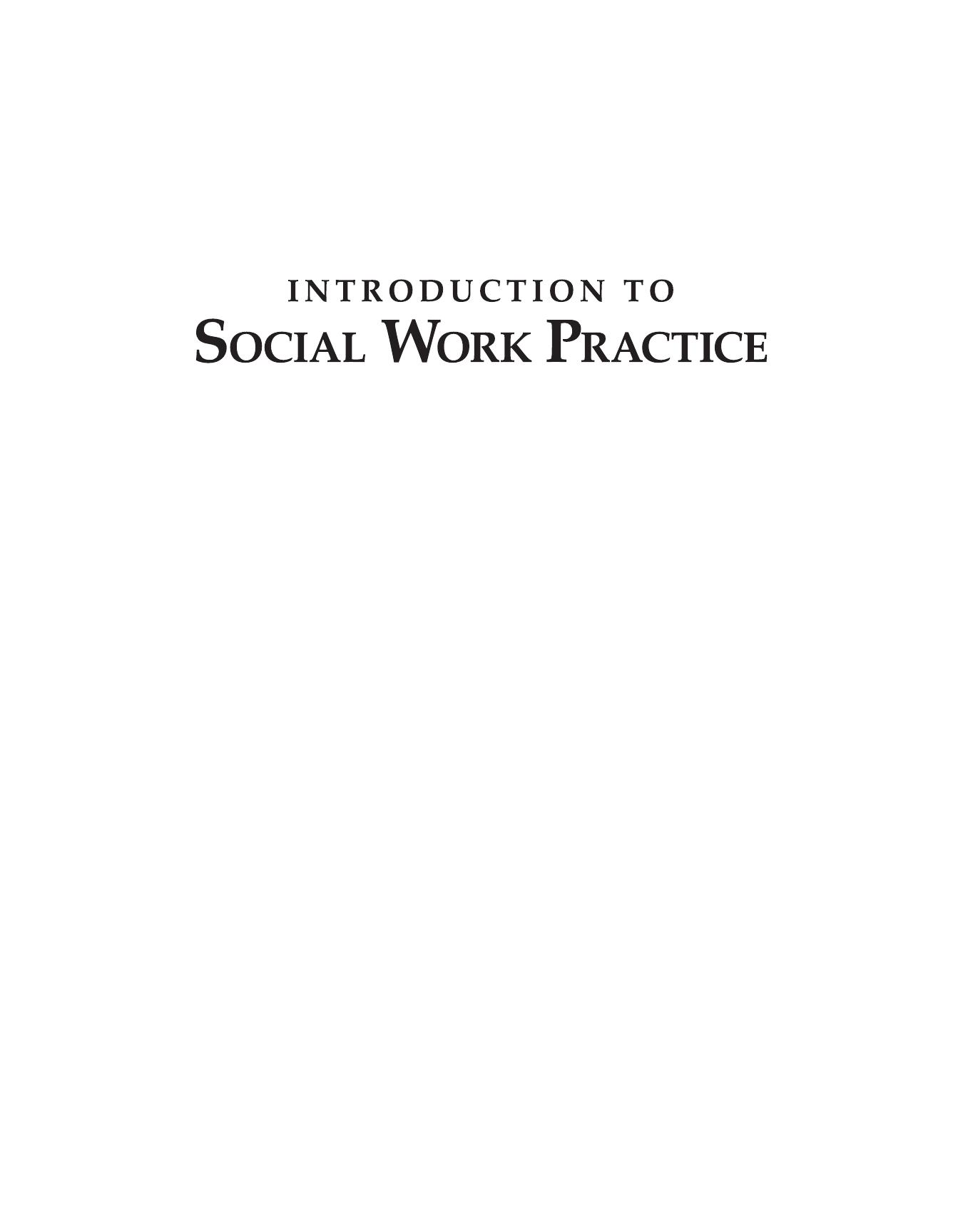 Introduction to Social Work Practice : A Practical Workbook by Herschel Knapp