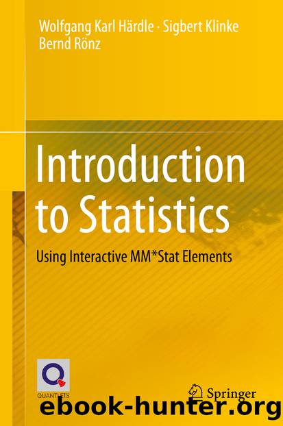 Introduction to Statistics by Wolfgang Karl Härdle Sigbert Klinke & Bernd Rönz