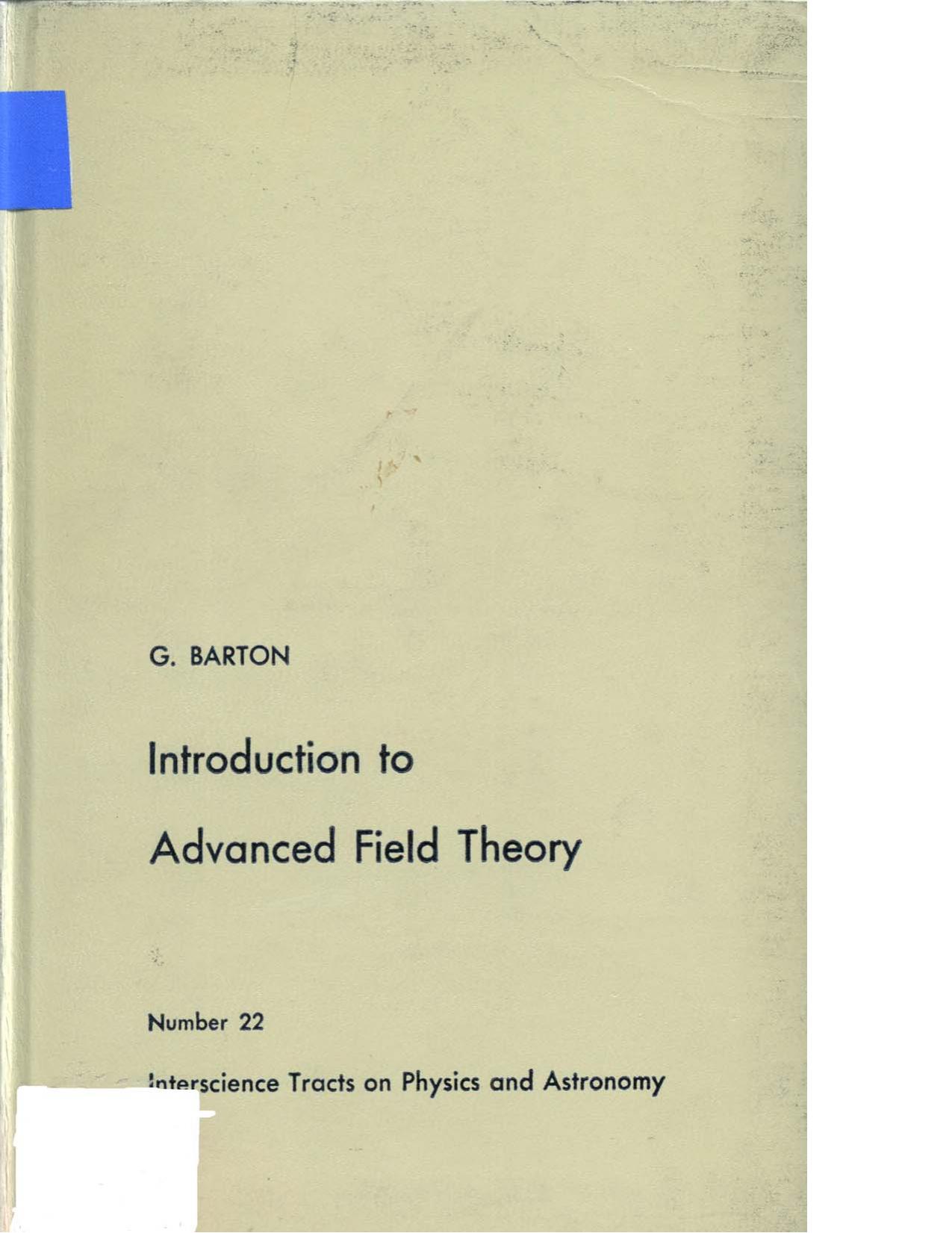 Introduction to advanced field theory by Gabriel Barton