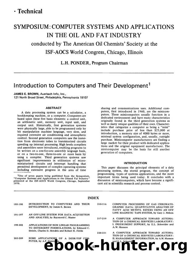 Introduction to computers and their development by Unknown