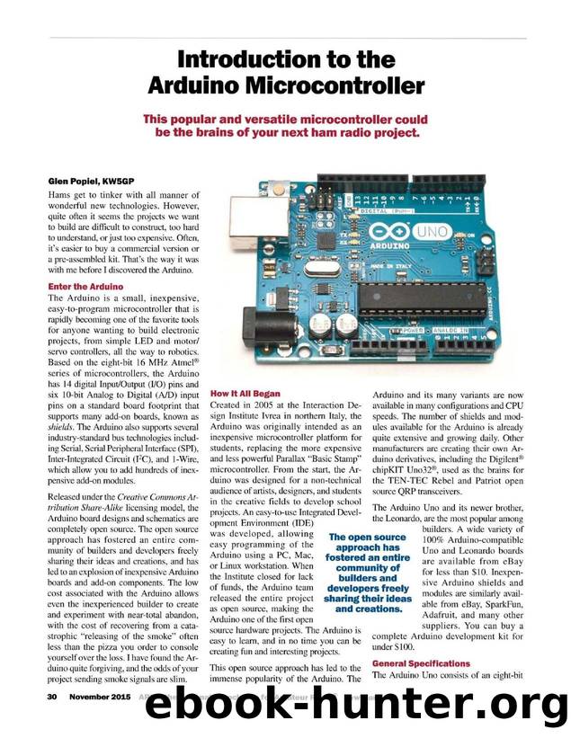 Introduction to the Arduino Microcontroller by KW5GP