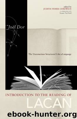 Introduction to the Reading of Lacan by Joel Dor