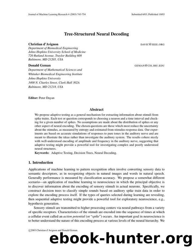 Introduction to the Special Issue on Learning Theory by Unknown