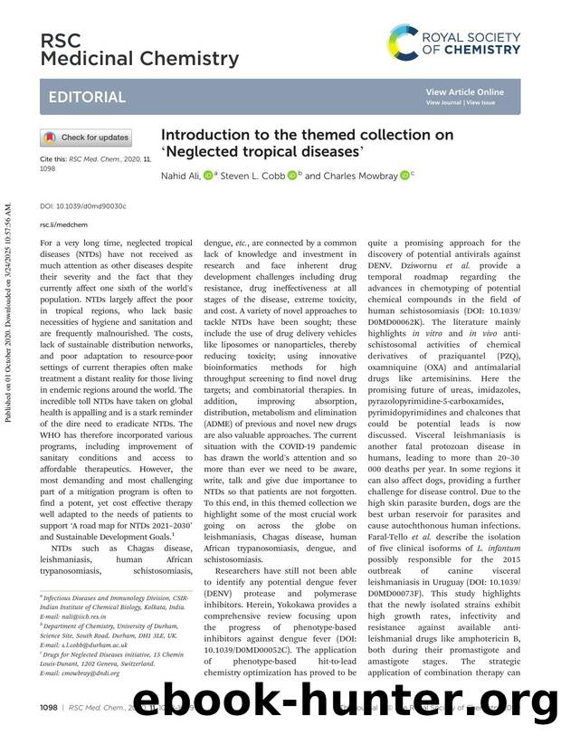 Introduction to the themed collection on âNeglected tropical diseasesâ by Nahid Ali & Steven L. Cobb & Charles Mowbray