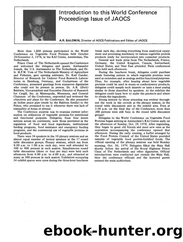 Introduction to this World Conference Proceedings issue of JAOCS by Unknown