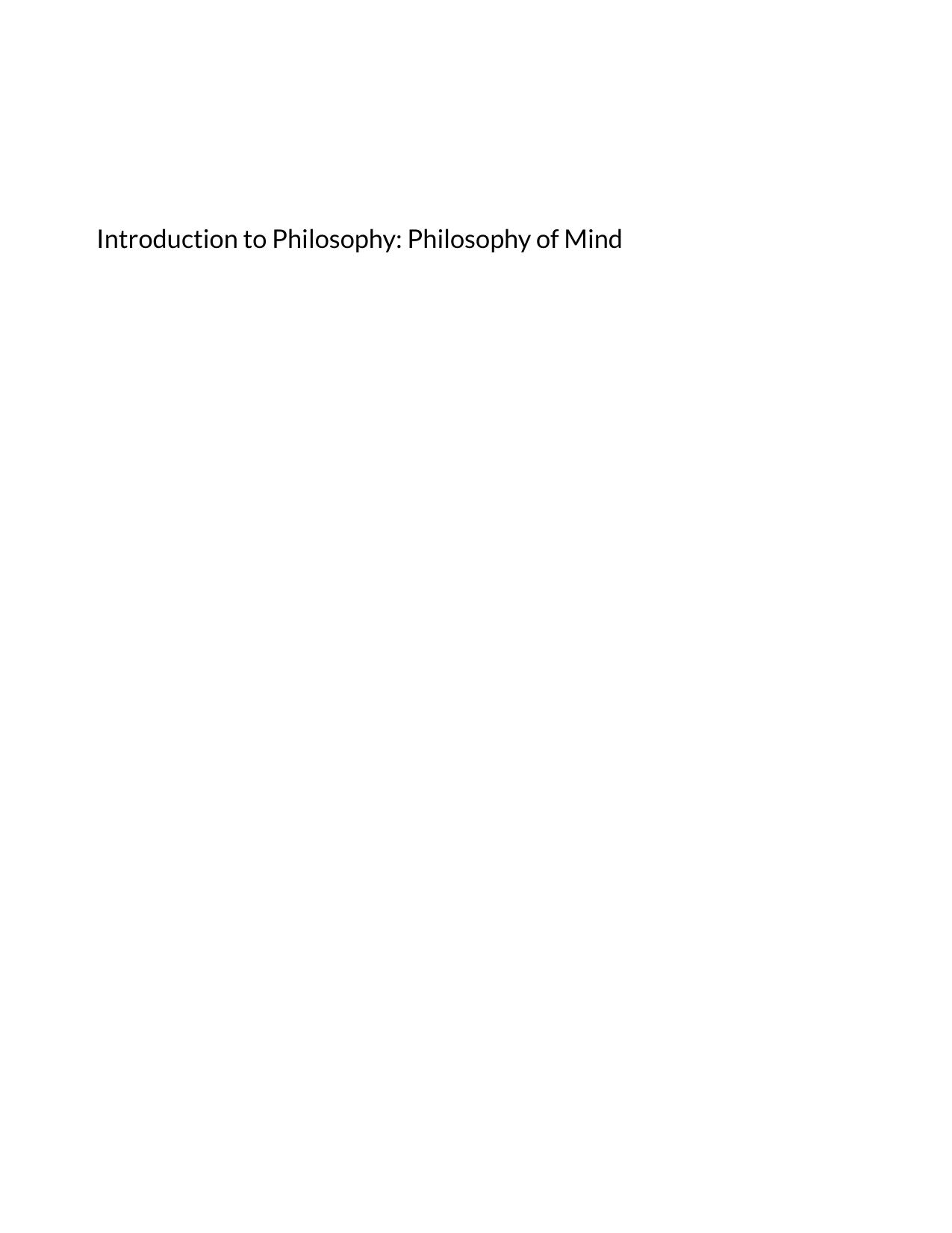 Introduction-to-Philosophy-Philosophy-of-Mind by Heather Salazar