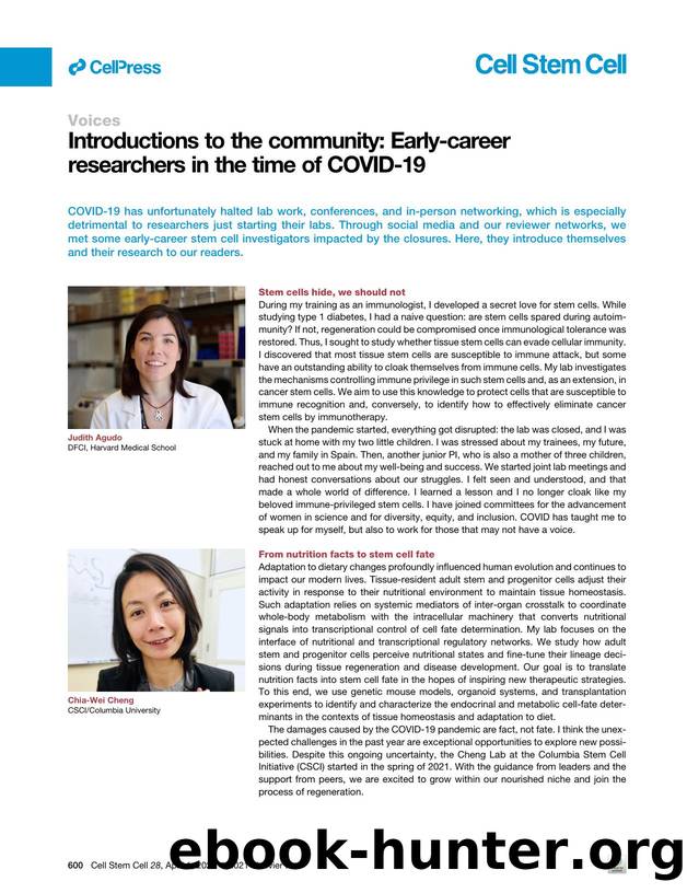 Introductions to the community: Early-career researchers in the time of COVID-19 by unknow