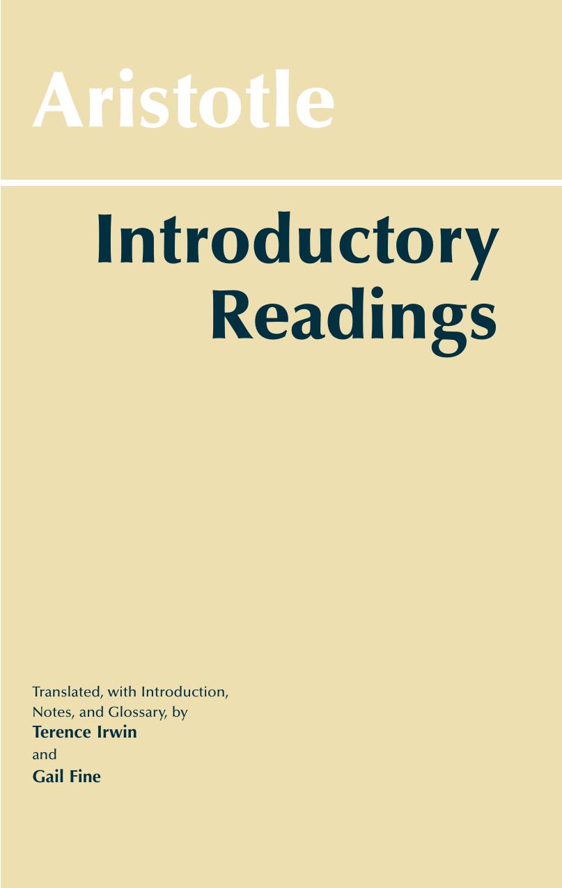Introductory Readings by Aristotle