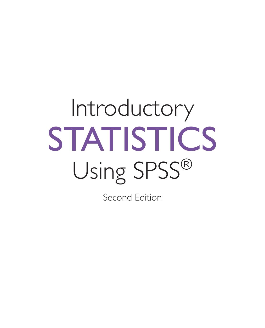 Introductory Statistics Using SPSS by Herschel E. Knapp