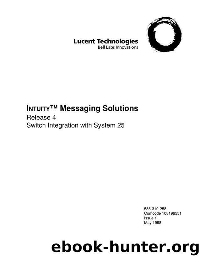 Intuity Switch Integration With System 25 R4 Issue 1 by EZ Manuals