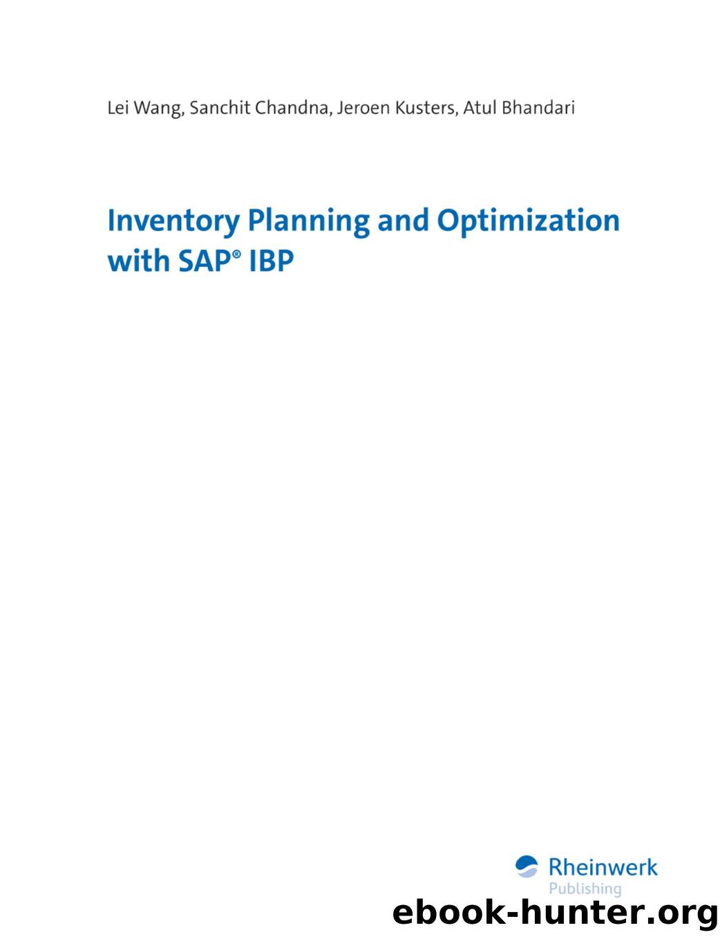 Inventory Planning and Optimization with SAP IBP by Unknown