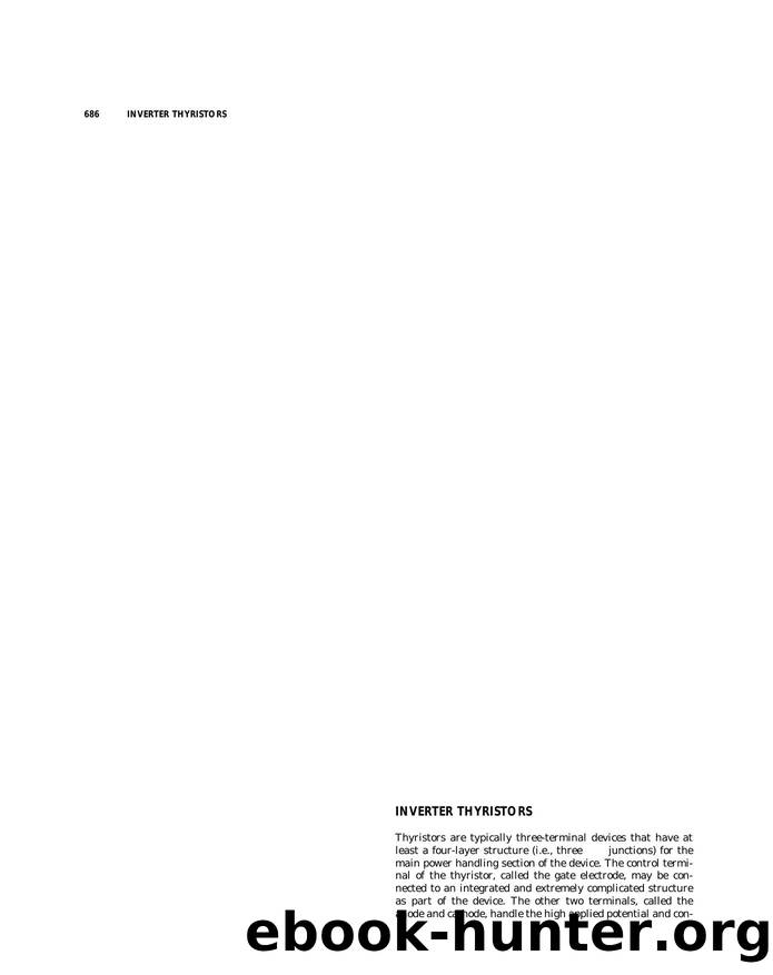 Inverter Thyristors". In: Wiley Encyclopedia of Electrical and Electronics Engineering by Unknown