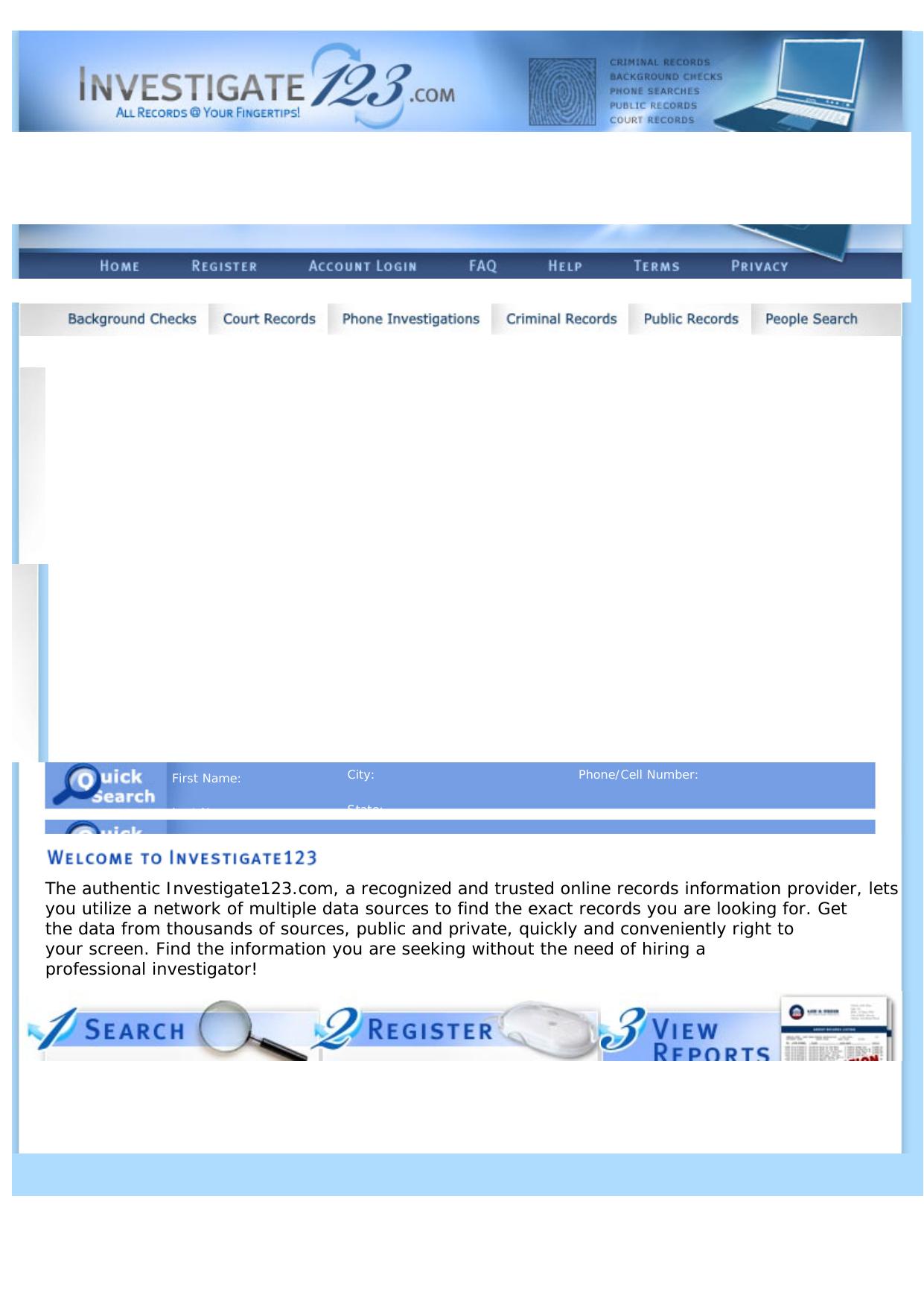 Investigate123.com - All The Records. by Best of Kuszter's Collection