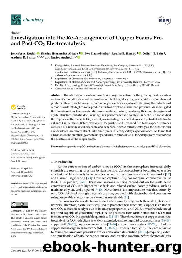 Investigation into the Re-Arrangement of Copper Foams Pre- and Post-CO2 Electrocatalysis by unknow