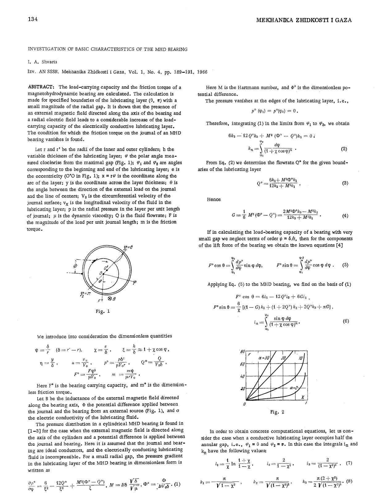 Investigation of basic characteristics of the MHD bearing by Unknown