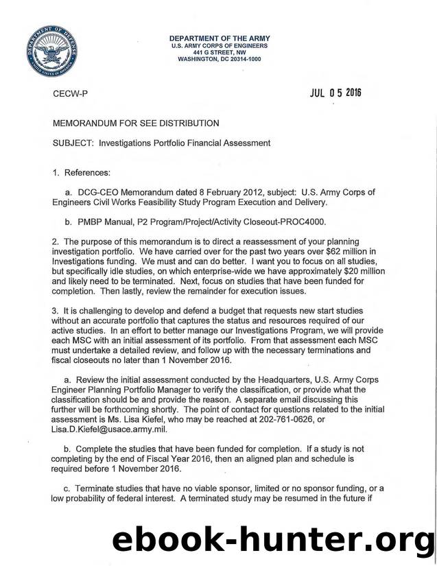 Investigations Portfolio Financial Assessment by Unknown