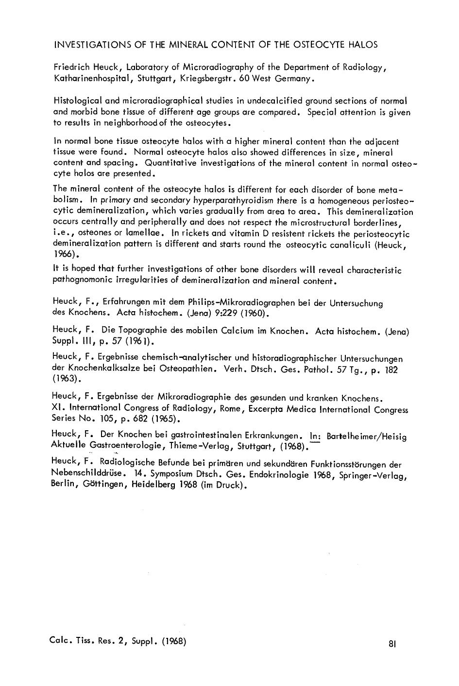 Investigations of the mineral content of the osteocyte halos by Unknown