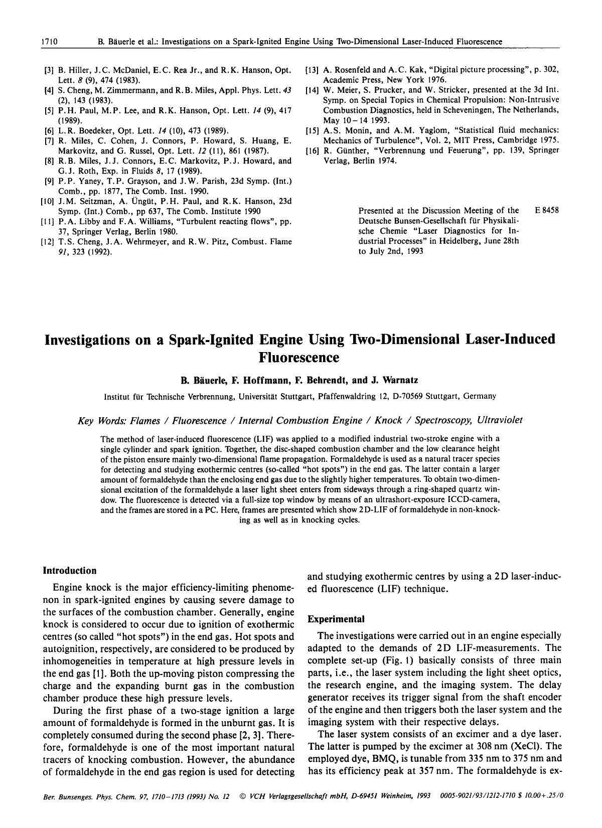 Investigations on a Spark-Ignited Engine Using Two-Dimensional Laser-Induced Fluorescence by Unknown