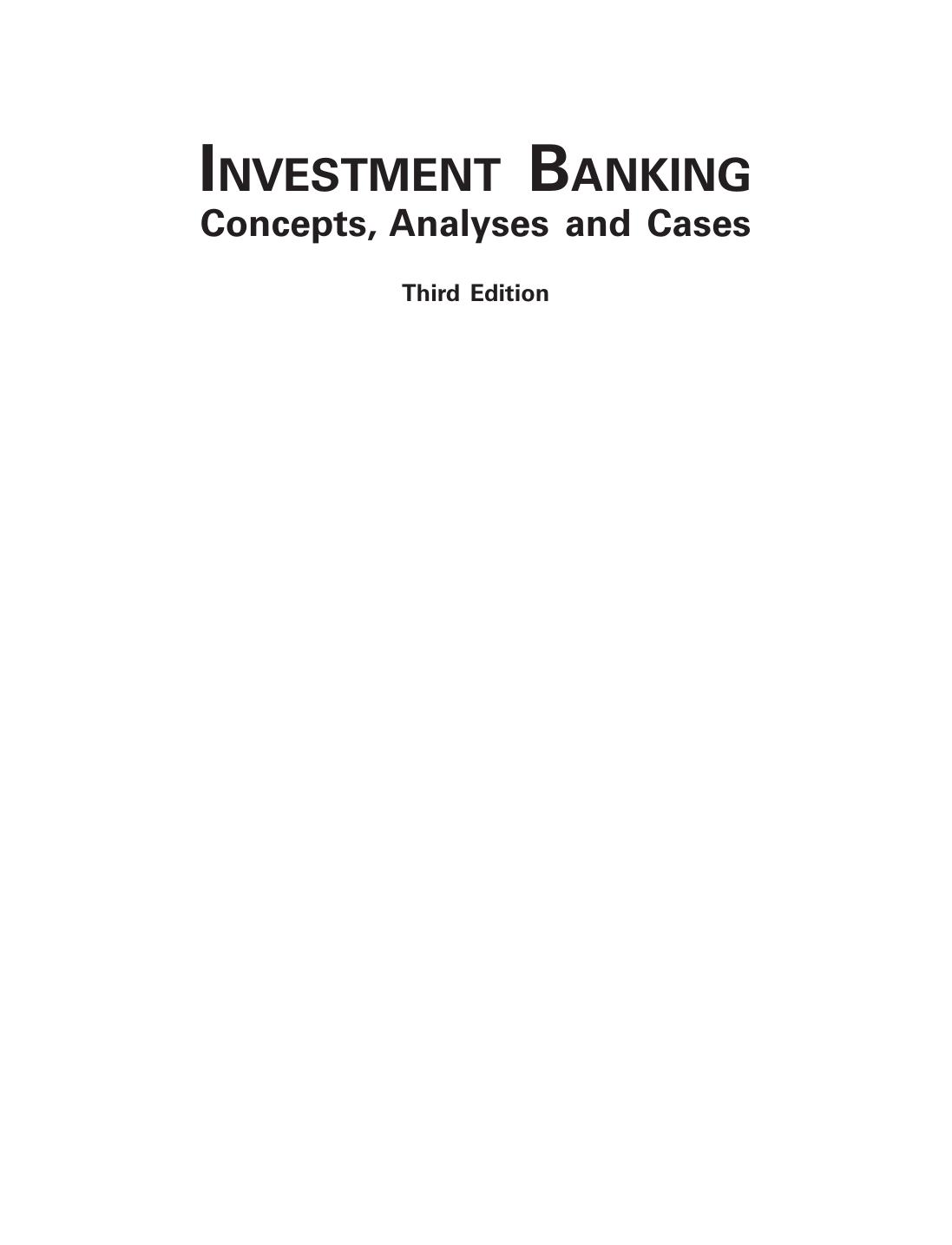 Investment Banking Concepts Analyses and Cases Pratap Giri S by Unknown