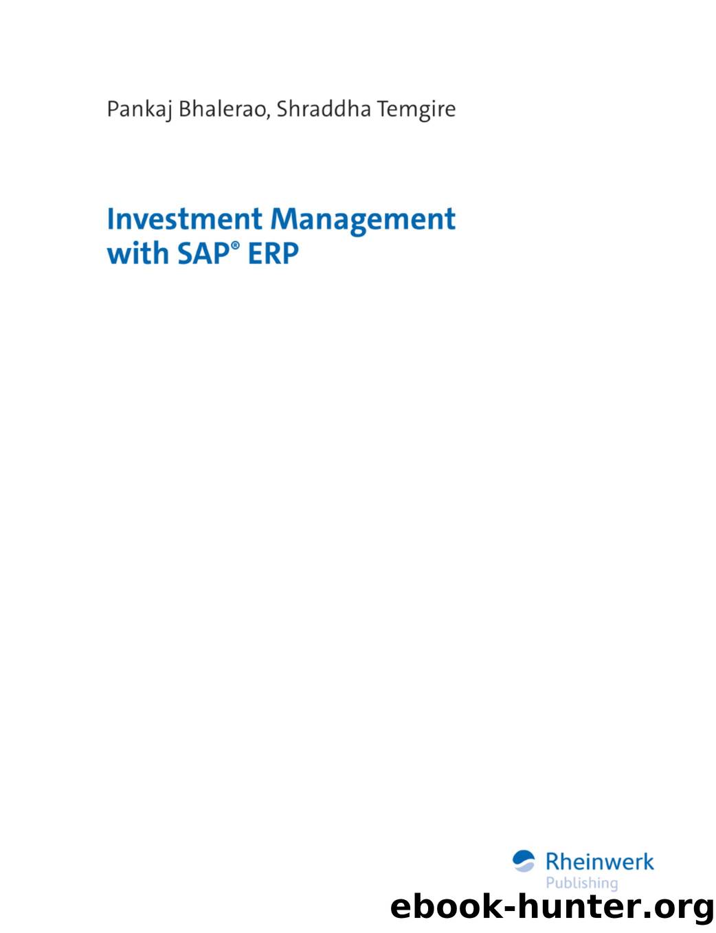 Investment Management with SAP ERP by Unknown