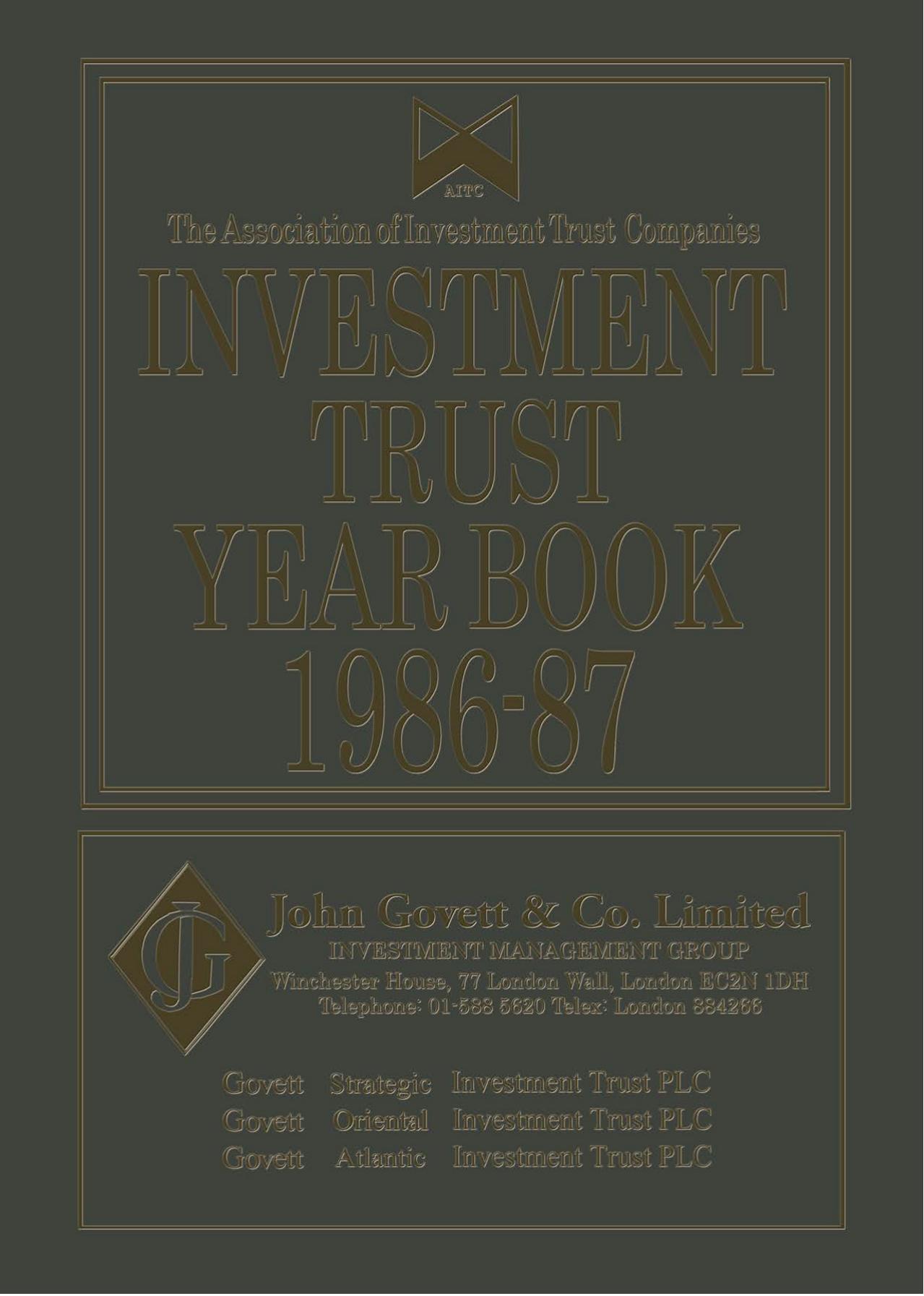 Investment Trust Year Book 1986â87 by Māra M. Vilčinskas (eds.)