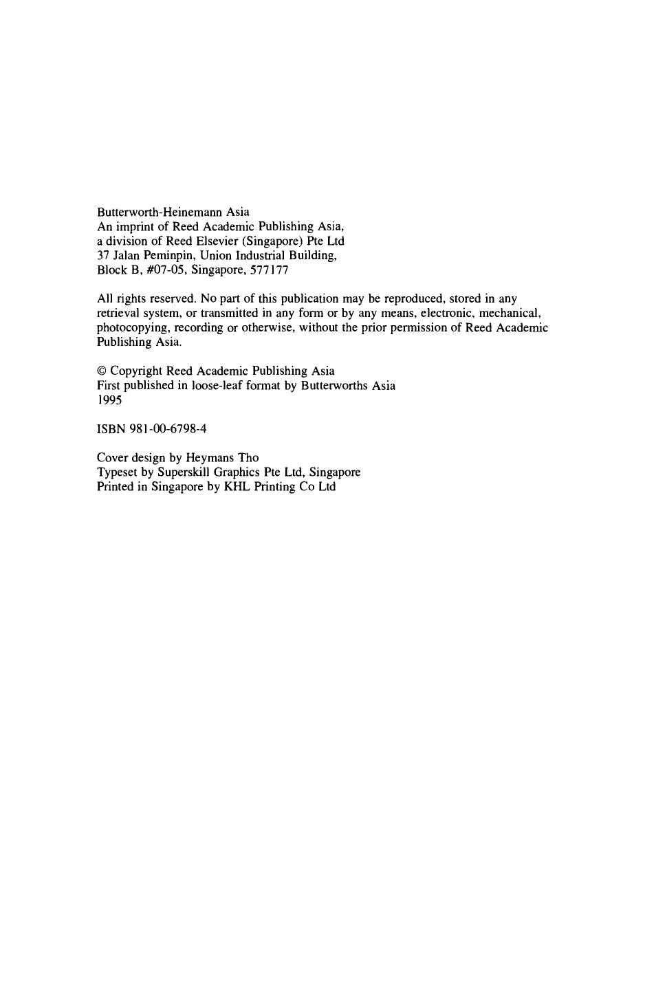 Investment in South East Asia. Policy and Laws by Paul J Davidson B. Eng. LL.B. LL.M. and Franca Ciambella B. Corn. L.L.L. (Eds.)
