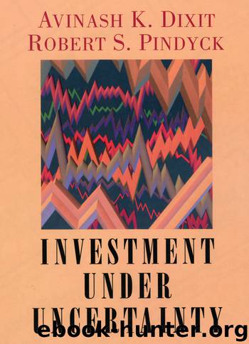 Investment under Uncertainty by Dixit Robert K.; Pindyck Robert S.;