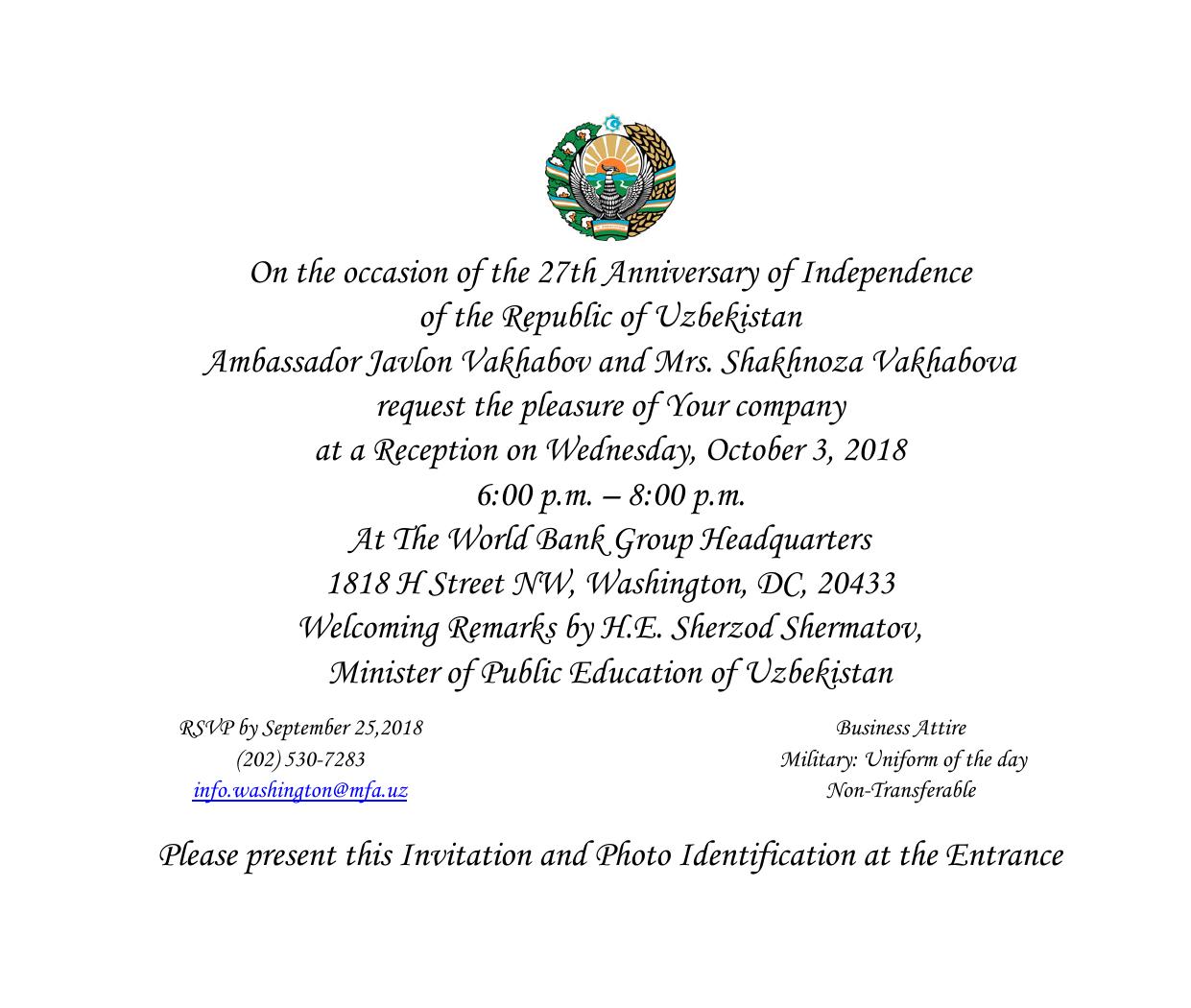 Invitation 10-3-2018 by HP