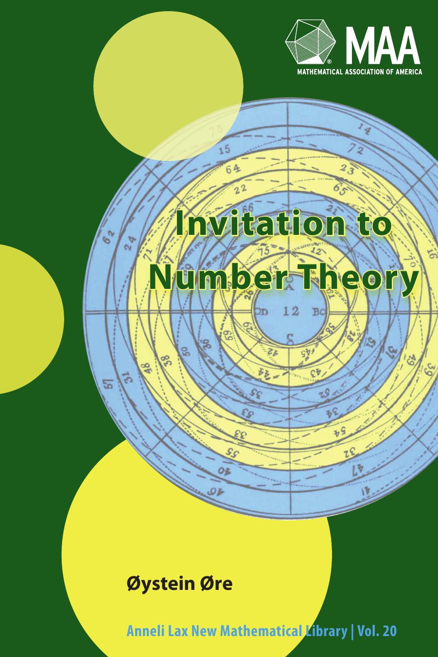Invitation to Number Theory by Oystein Ore