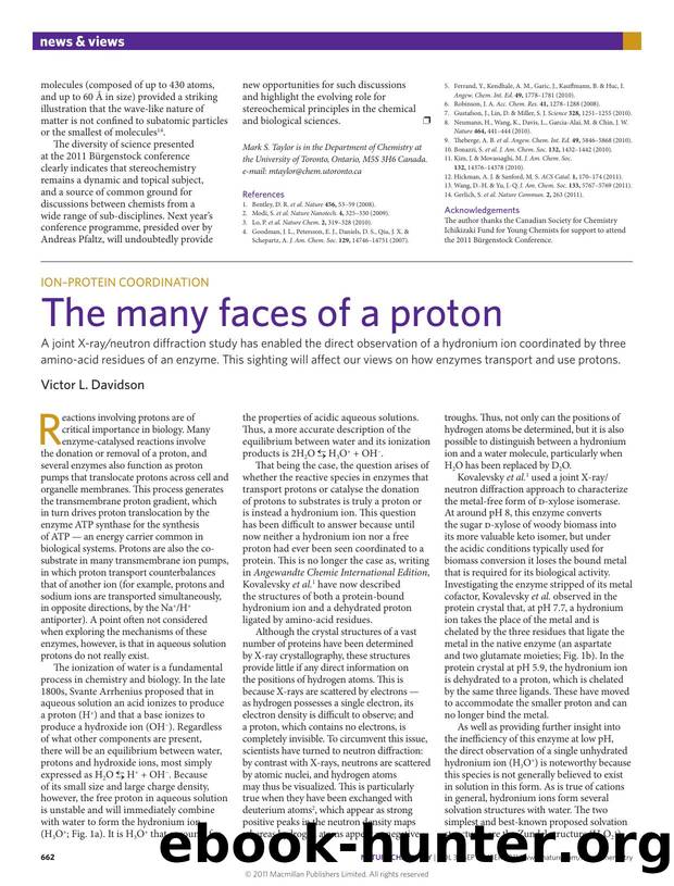 Ionâprotein coordination: The many faces of a proton by Victor L. Davidson